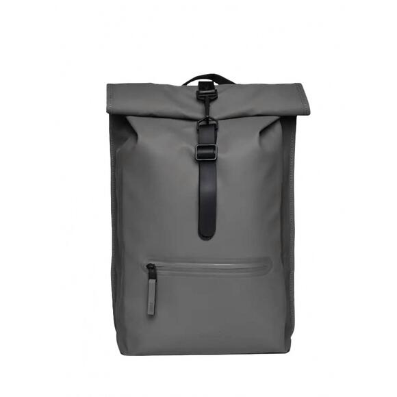 NEW RAINS women\'s rolltop rucksack bag in grey main image 4